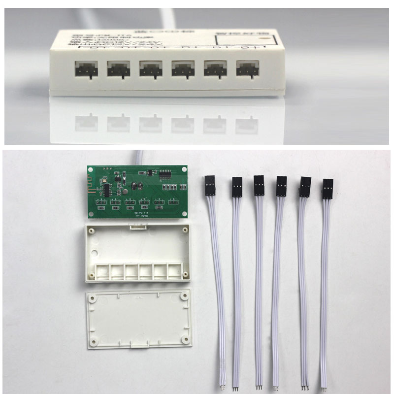 DC12-24V 6CH Bluetooth & Wireless Panel Running Water LED Stair Side Wall Strip Light Controller DC12-24V 6CH Bluetooth & Wireless Panel Running Water LED Stair Side Wall Strip Light Controller